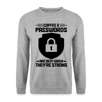 Cybersecurity Computer Security Cybersecurity - Unisex Sweatshirt - salt & pepper - Front - Alina (178cm) & Michal (187cm)
