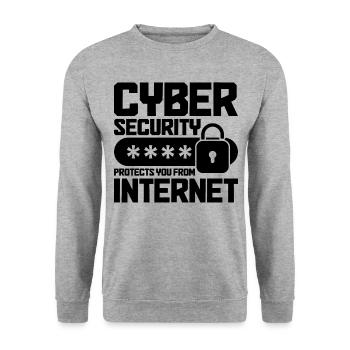 Cybersecurity Computer Security Cybersecurity - Unisex Sweatshirt - salt & pepper - Front - Alina (178cm) & Michal (187cm)