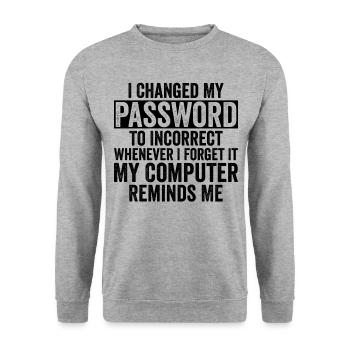Cybersecurity Computer Security Cybersecurity - Unisex Sweatshirt - salt & pepper - Front - Alina (178cm) & Michal (187cm)