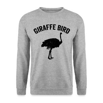 Funny Ostrich Giraffe Bird - Unisex Sweatshirt - salt & pepper - Front - Alina (178cm) & Michal (187cm)