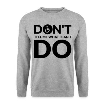 Funny Spinal Cord Injury Wheelchair Cross-Section - Unisex Sweatshirt - salt & pepper - Front - Alina (178cm) & Michal (187cm)