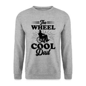 Funny Spinal Cord Injury Wheelchair Cross-Section - Unisex Sweatshirt - salt & pepper - Front - Alina (178cm) & Michal (187cm)