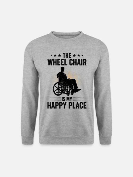 Lustige Querschnittslähmung Rollstuhl Querschnitts - Unisex Pullover - Weißgrau meliert