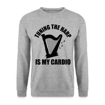 Harpiste Harpiste - Sweat-shirt Unisexe - gris chiné - Devant - Alina (178cm) & Michal (187cm)