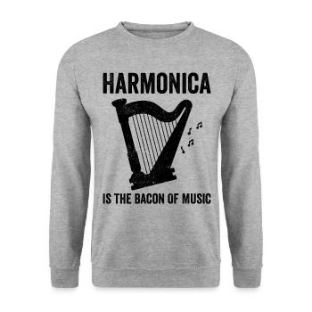 Harpiste Harpiste - Sweat-shirt Unisexe - gris chiné - Devant - Alina (178cm) & Michal (187cm)