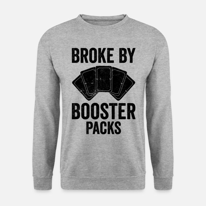 Lustiges Sammelkartenspiel TCG - Unisex Pullover - Weißgrau meliert