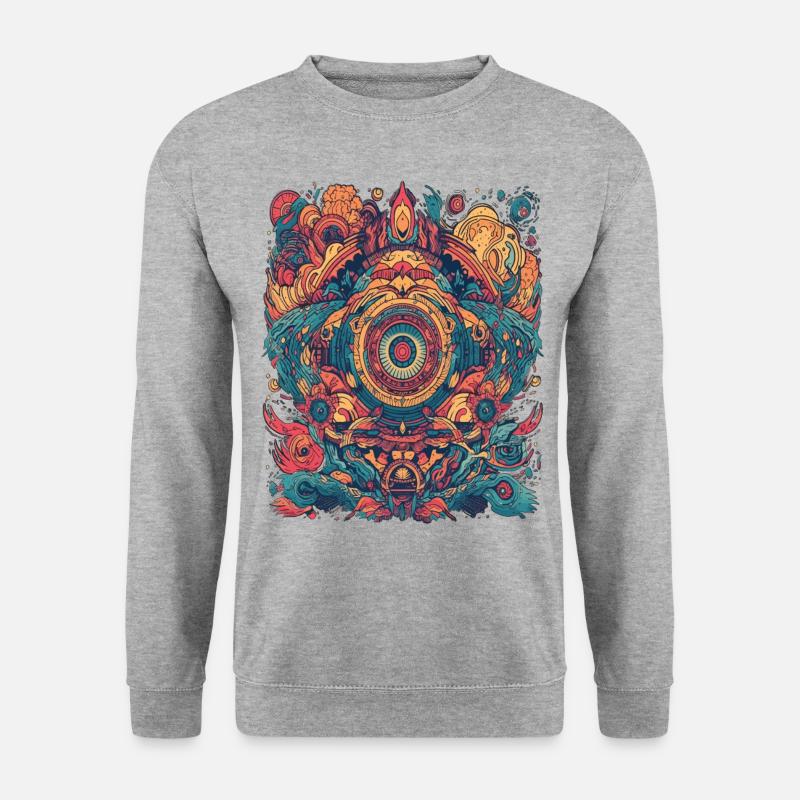 Magic Psychedelic Trip Conception abstraite - Sweat-shirt Unisexe - gris chiné