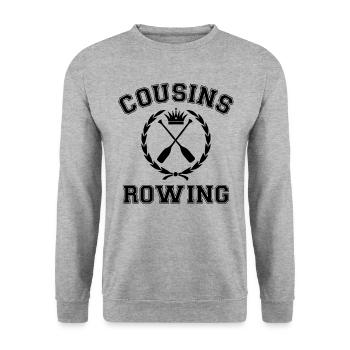 Cousins Rowing - Unisex Sweatshirt - salt & pepper - Front - Alina (178cm) & Michal (187cm)