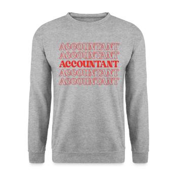 Comptable Comptable Comptable Finance Statistiques Données - Sweat-shirt Unisexe - gris chiné - Devant - Alina (178cm) & Michal (187cm)
