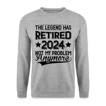 La légende a pris sa retraite en 2024, ce n’est plus mon problème - Sweat-shirt Unisexe - gris chiné - Devant - Alina (178cm) & Michal (187cm)