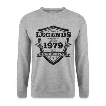 45th Birthday Original 1979 Vintage 1979 - Unisex Sweatshirt - salt & pepper - Front - Alina (178cm) & Michal (187cm)