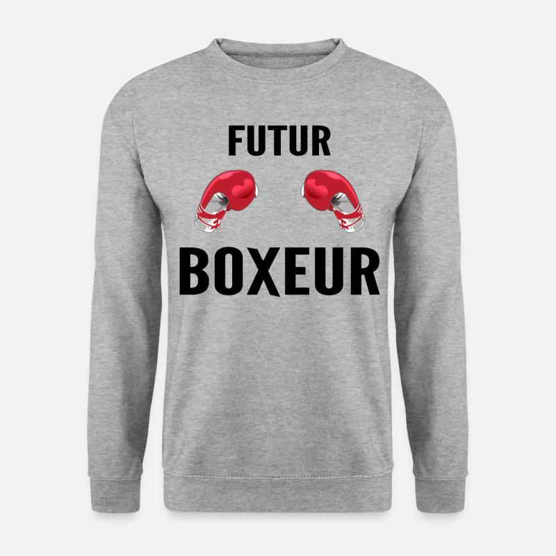 Zukunft Boxer - Unisex Pullover - Weißgrau meliert