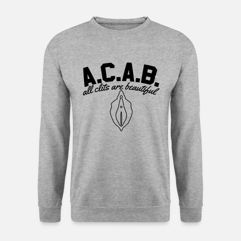 A.C.A.B. - All Clits Are Beautiful - Unisex Pullover - Weißgrau meliert