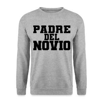 Padre del Novio Groom's Father Wedding Gift - Unisex Sweatshirt - salt & pepper - Front - Alina (178cm) & Michal (187cm)