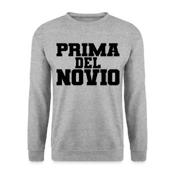 Prima del Novio Groom's Cousin Women Wedding Gift - Unisex Sweatshirt - salt & pepper - Front - Alina (178cm) & Michal (187cm)