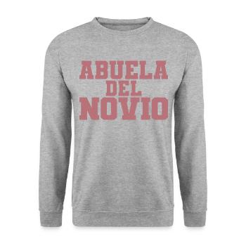 Abuela del Novio Groom's Grandmother Wedding Gift - Unisex Sweatshirt - salt & pepper - Front - Alina (178cm) & Michal (187cm)