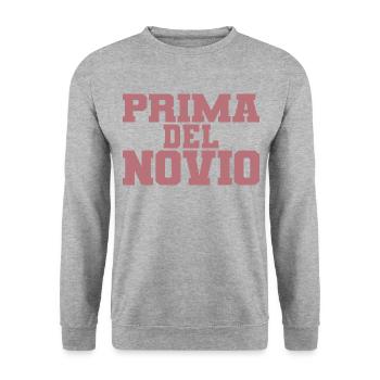Prima del Novio Groom's Cousin Women Wedding Gift - Unisex Sweatshirt - salt & pepper - Front - Alina (178cm) & Michal (187cm)