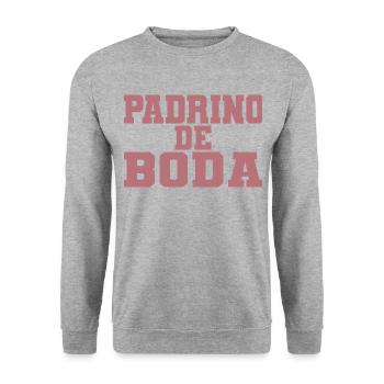 Padrino de Boda, Best Man Wedding Party Groomsmen - Unisex Sweatshirt - salt & pepper - Front - Alina (178cm) & Michal (187cm)