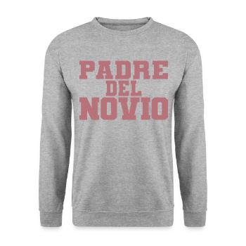 Padre del Novio Groom's Father Wedding Gift - Unisex Sweatshirt - salt & pepper - Front - Alina (178cm) & Michal (187cm)