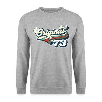 Original '73 - Unisex Sweatshirt - salt & pepper - Front - Alina (178cm) & Michal (187cm)