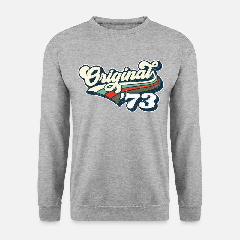 Original `73 - Unisex Pullover - Weißgrau meliert