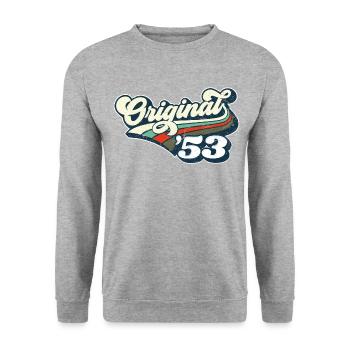 Original '53 - Sweat-shirt Unisexe - gris chiné - Devant - Alina (178cm) & Michal (187cm)