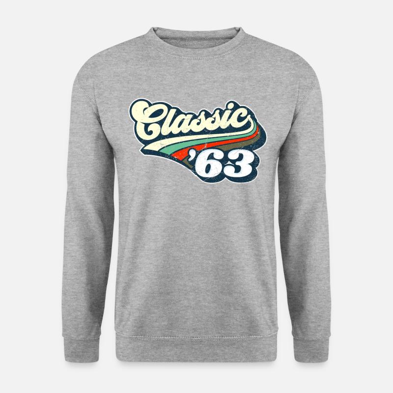Classic `63 - Unisex Pullover - Weißgrau meliert