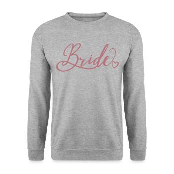 Fiançailles de couple de mariage assorties Lune de miel - Sweat-shirt Unisexe - gris chiné - Devant - Alina (178cm) & Michal (187cm)