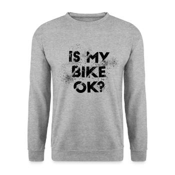 Drôle de moto Dirt Biker Est mon vélo OK - Sweat-shirt Unisexe - gris chiné - Devant - Alina (178cm) & Michal (187cm)