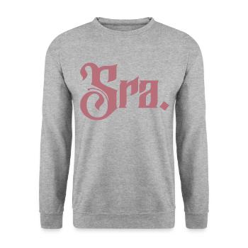 Sra. Engagement Bride To Be Wedding Bridal Shower - Unisex Sweatshirt - salt & pepper - Front - Alina (178cm) & Michal (187cm)