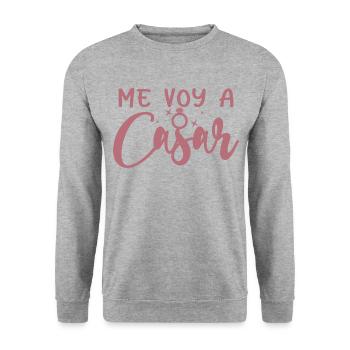 Me Voy A Casar I'm Getting Married Wedding Engaged - Unisex Sweatshirt - salt & pepper - Front - Alina (178cm) & Michal (187cm)