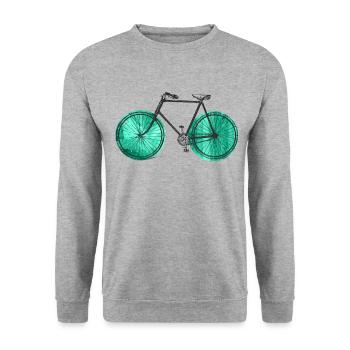 Bicycle - Unisex Sweatshirt - salt & pepper - Front - Alina (178cm) & Michal (187cm)