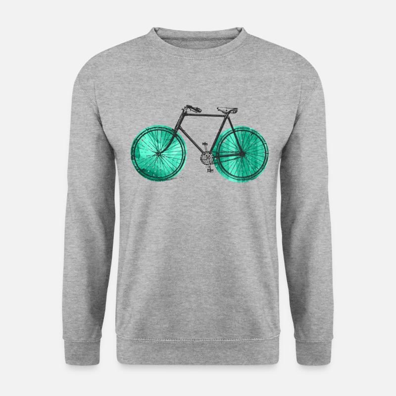 Fahrrad - Unisex Pullover - Weißgrau meliert