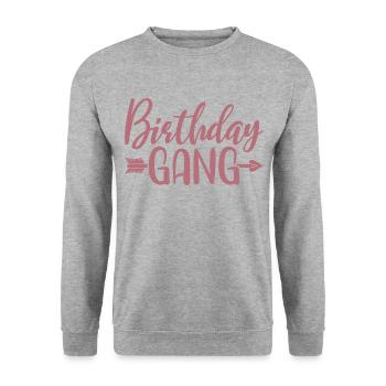 Geburtstag Gang Matching Gruppe Geburtstagsfeier Geschenk - Unisex Pullover - Weißgrau meliert - Vorne - Alina (178cm) & Michal (187cm)