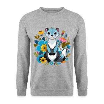 Je suis un petit furet - Sweat-shirt Unisexe - gris chiné - Devant - Alina (178cm) & Michal (187cm)