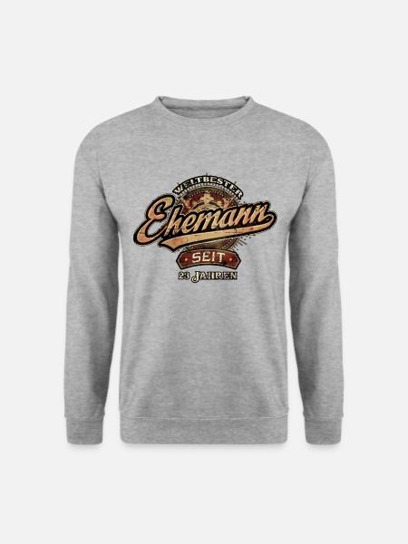 Weltbester Ehemann seit 23 Jahren - Hochzeitstag - Unisex Pullover - Weißgrau meliert