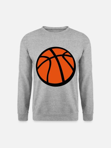 Basketball - Unisex Pullover - Weißgrau meliert