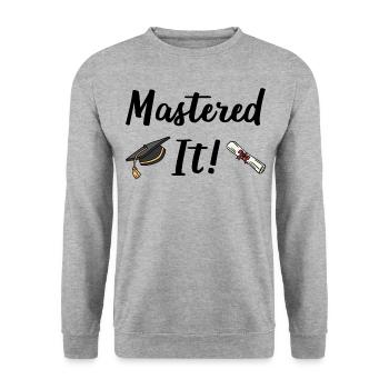 Masterisé I - Sweat-shirt Unisexe - gris chiné - Devant - Alina (178cm) & Michal (187cm)