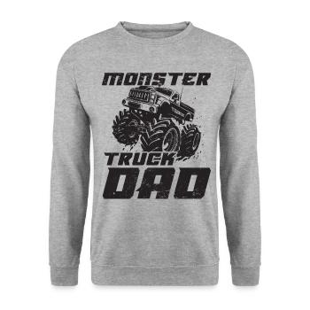 Monster Truck Dad Father's Day Dad Monster Trucks - Unisex Sweatshirt - salt & pepper - Front - Alina (178cm) & Michal (187cm)