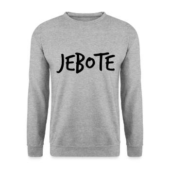 Jebote - Unisex Pullover - Weißgrau meliert - Vorne - Alina (178cm) & Michal (187cm)