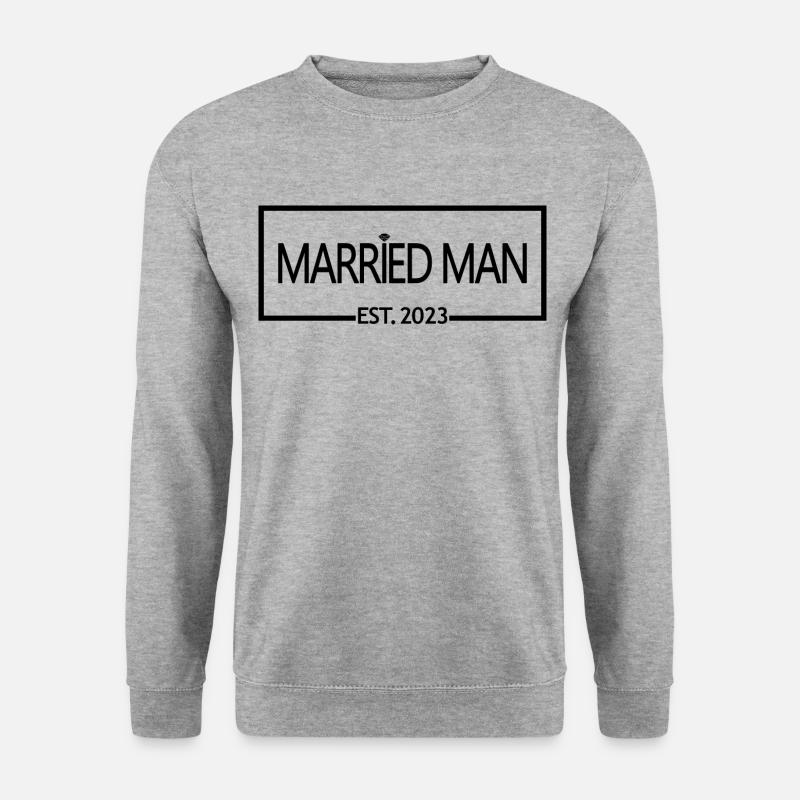 2023 Passende Hochzeitsflitterwochen - Unisex Pullover - Weißgrau meliert