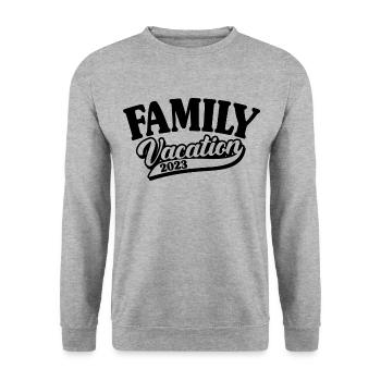 Vacances en famille 2023, Matching Family Summer Vacay - Sweat-shirt Unisexe - gris chiné - Devant - Alina (178cm) & Michal (187cm)