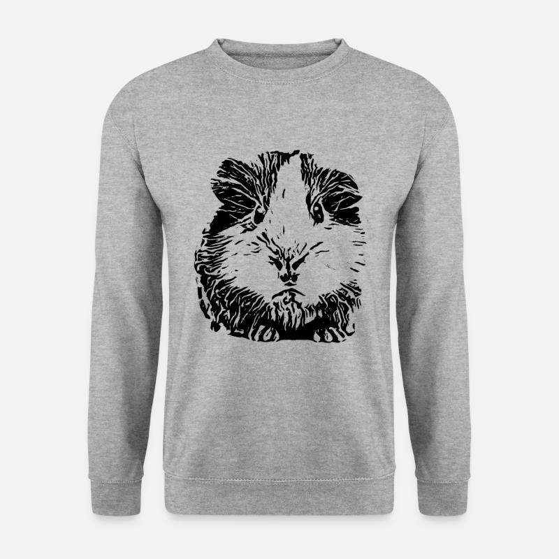 Meerschweinchen - Unisex Pullover - Weißgrau meliert