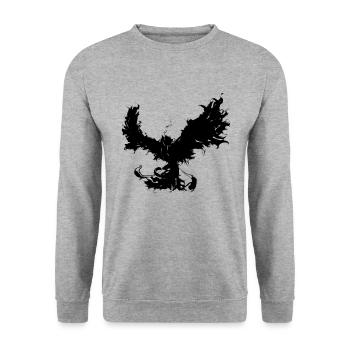 Phönix - Unisex Pullover - Weißgrau meliert - Vorne - Alina (178cm) & Michal (187cm)