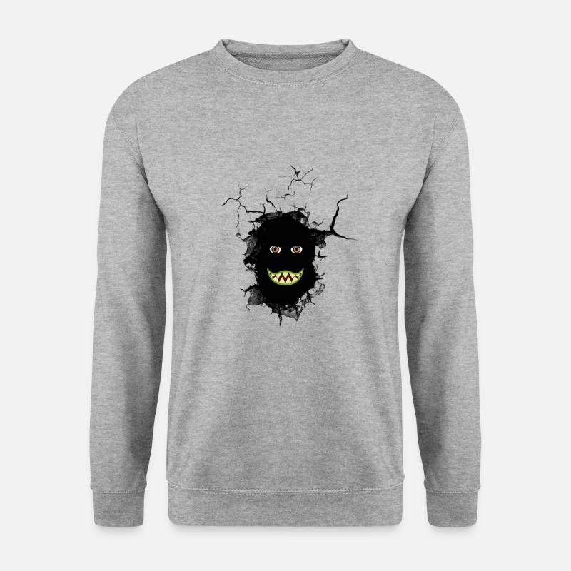 Monster - Unisex Pullover - Weißgrau meliert