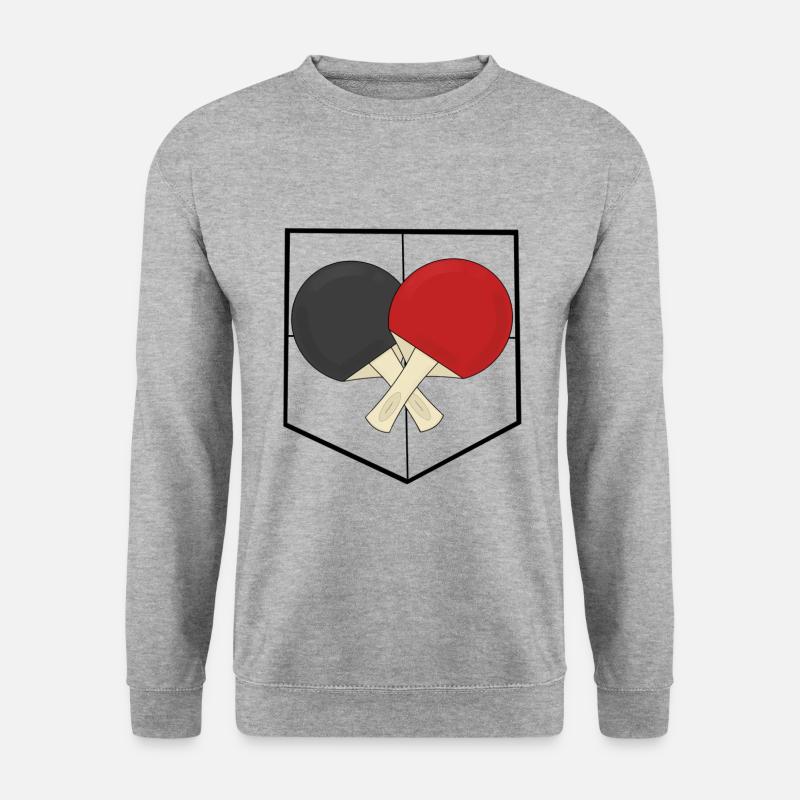 Tischtennis - Unisex Pullover - Weißgrau meliert