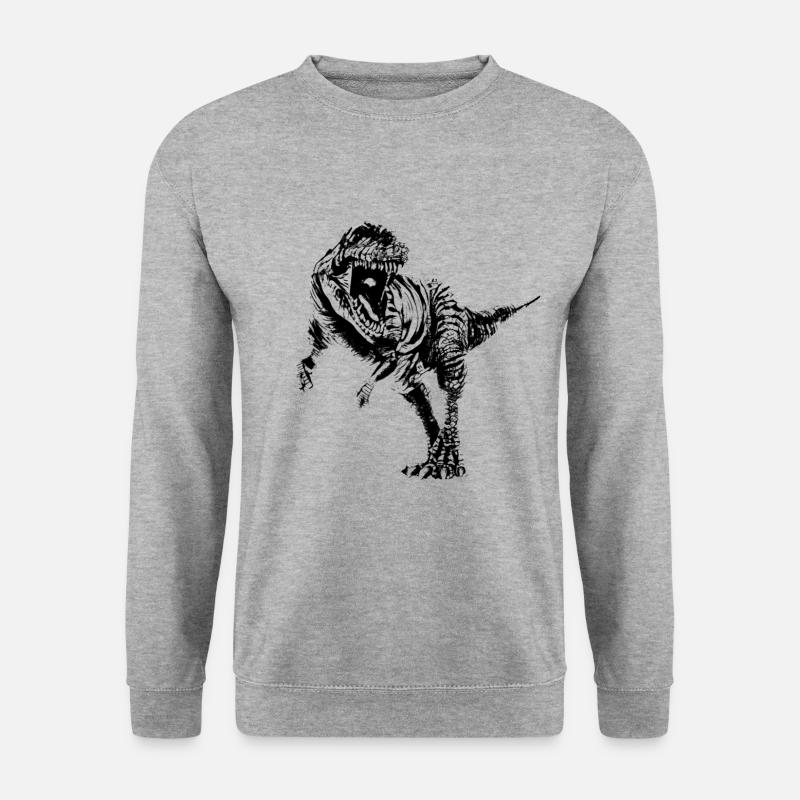 Tyrannosaurus Rex - Unisex Pullover - Weißgrau meliert