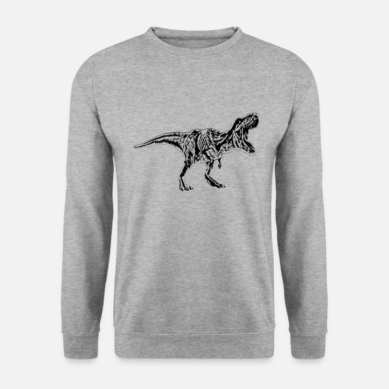 Tyrannosaurus Rex - Unisex Pullover - Weißgrau meliert