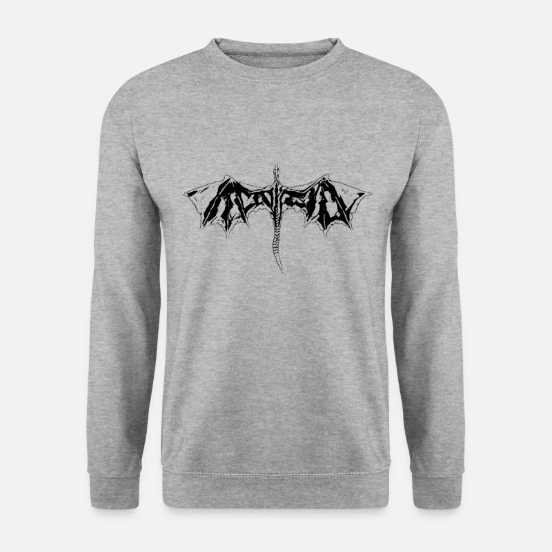 Drache - Unisex Pullover - Weißgrau meliert