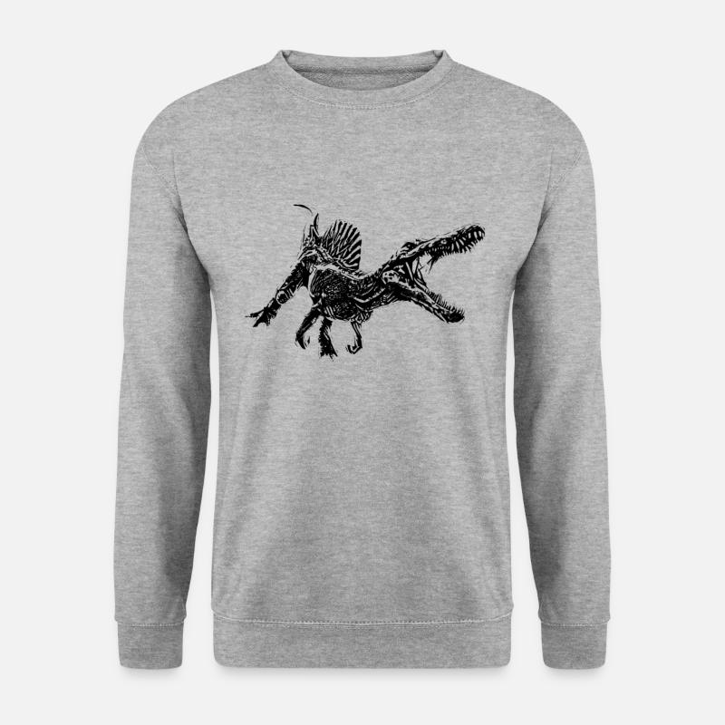 Spinosaurus - Unisex Pullover - Weißgrau meliert